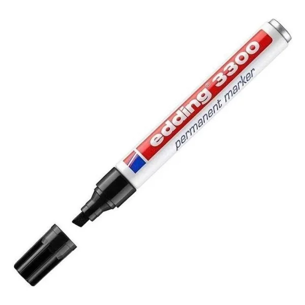 Edding 3300 Kesik Uçlu Siyah Permanent Marker Kalem - Görsel 2