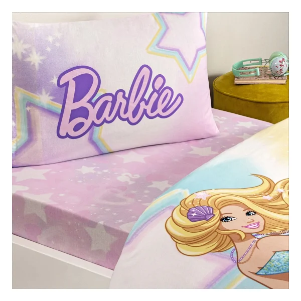 Taç Barbie Mermaid Lisanslı Pamuk Tek Kişilik Nevresim Takımı - Görsel 6