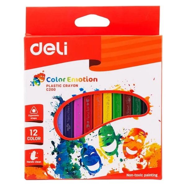 Deli Color Emotion 12 Renk Crayon Pastel Boya - Görsel 2