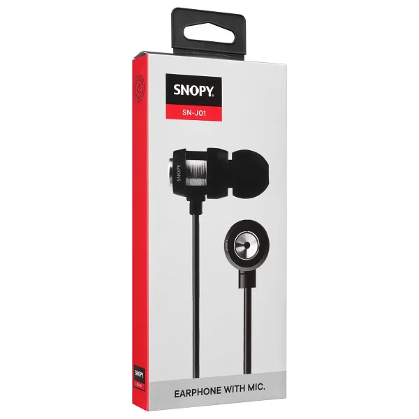 Snopy SN-J01 Siyah-Gümüş Kablolu Kulak İçi Kulaklık - Görsel 2