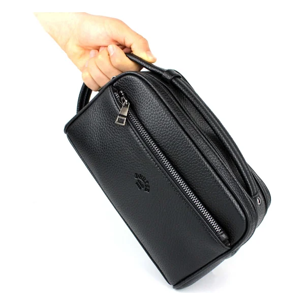 Derise Club Erkek Siyah El Çantası Portföy Çanta Iki Bölmeli El Çantası Clutch Çanta - Görsel 4