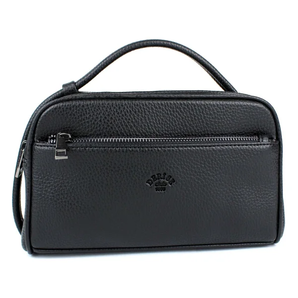 Derise Club Erkek Siyah El Çantası Portföy Çanta Iki Bölmeli El Çantası Clutch Çanta - Görsel 3
