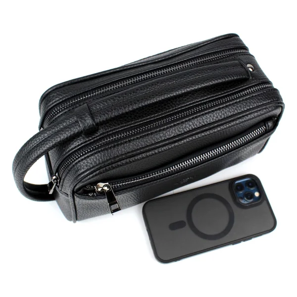 Derise Club Erkek Siyah El Çantası Portföy Çanta Iki Bölmeli El Çantası Clutch Çanta - Görsel 6