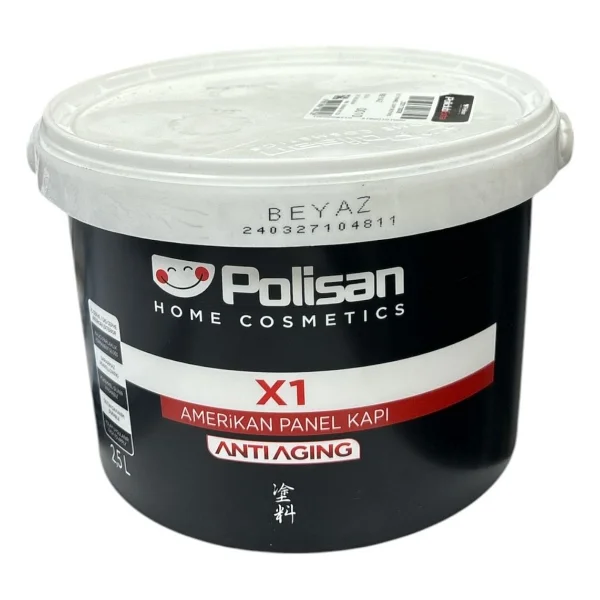 Polisan X1 Su Bazlı Kokusuz Amerikan Panel Kapı ve Ahşap Boyası Beyaz Renk 3,5 Lt - Görsel 2
