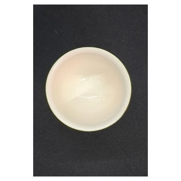 Villeroy & Boch Mettlach El Boyaması Vintage Yumurtalık Çiçekli 1 Adet - Krem - Siyah - Görsel 3