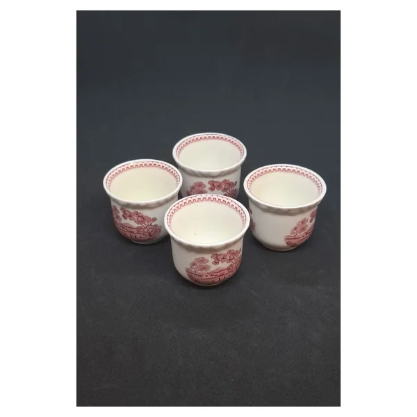 Villeroy & Boch Ingiliz Manzaralı Vintage Yumurtalık Çiçekli Kırmızı 1 Adet - Beyaz - Kırmızı - Görsel 3