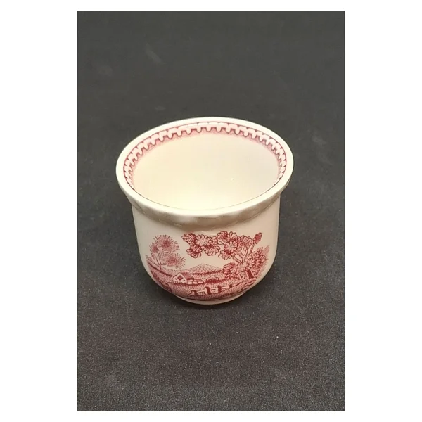 Villeroy & Boch Ingiliz Manzaralı Vintage Yumurtalık Çiçekli Kırmızı 1 Adet - Beyaz - Kırmızı - Görsel 4