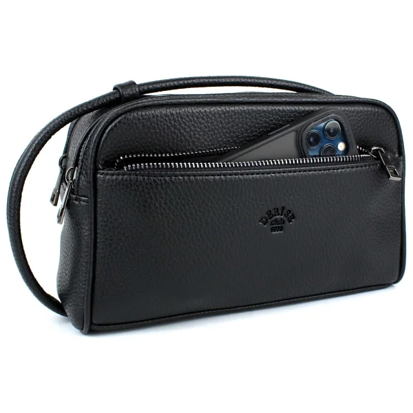Derise Club Erkek Siyah El Çantası Portföy Çanta Iki Bölmeli El Çantası Clutch Çanta - Görsel 7