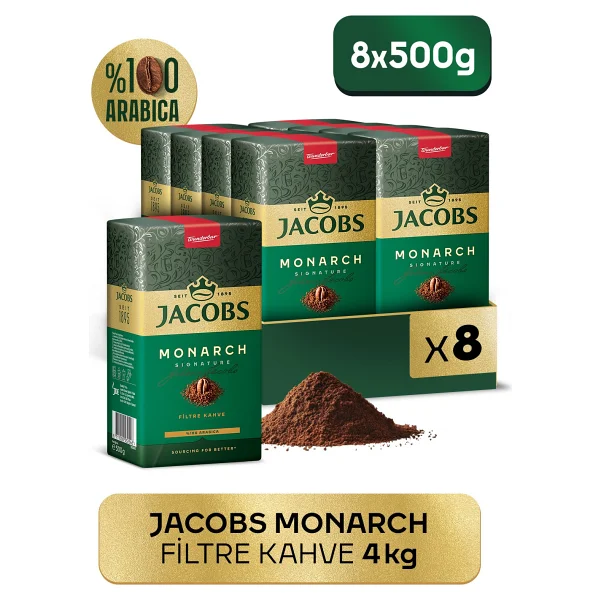 Jacobs Monarch Filtre Kahve 500 gr 8'li - Görsel 6
