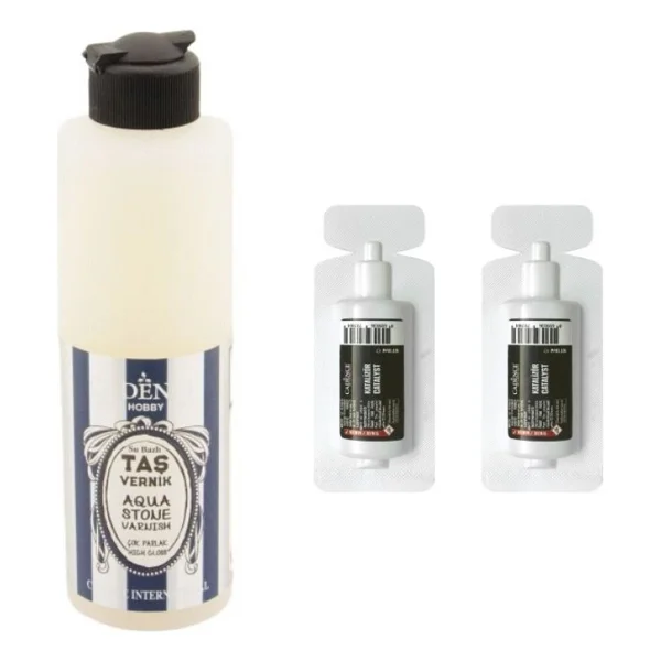 Cadence Taş Vernik Parlak 500ML + Katalizör 20GR - Yok - Şeffaf - Görsel 2