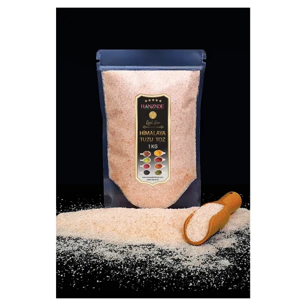 Hanzade Bitkisel Doğal Tuz Seti (Çankırı Kaya Tuzu + Himalaya Tuzu + Deniz Tuzu) (Toz Öğütülmüş, 1 kg x 3'lü Set) - 3 kg - Görsel 3