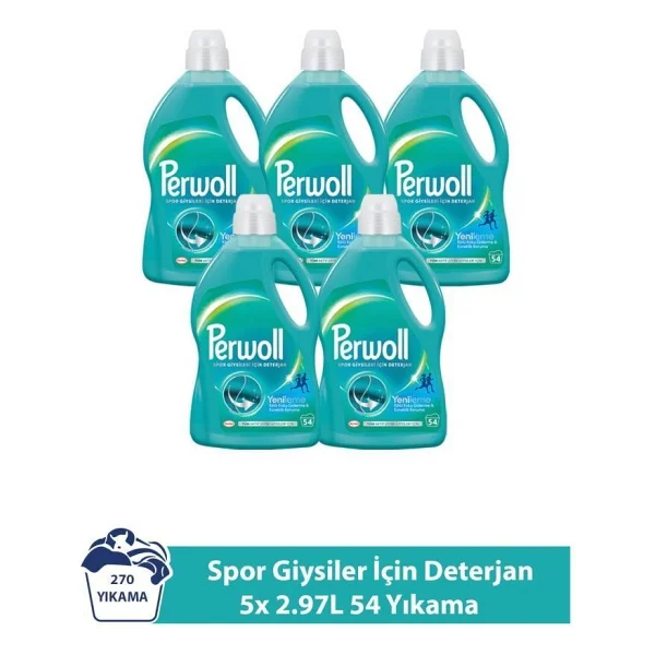 Perwoll Sport Sıvı Detarjan 54 Yıkama 2.97 lt 5'li - Görsel 6