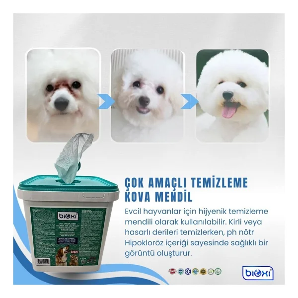 Bioxi Evcil Evcil Hayvan Temizleme Mendili 300 Adet - Görsel 2
