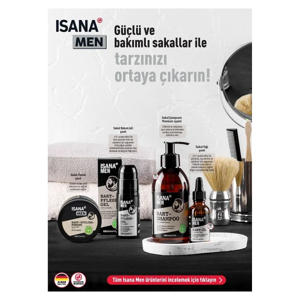 Isana Men Sakal Şampuanı Premium 250 ml - Görsel 3