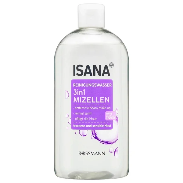 Isana 3'ü 1 Arada Kuru & Hassas Ciltler 400 ml Makyaj Temizleme Suyu - Görsel 4