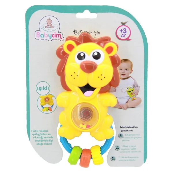 Babycim Neşeli Sesli Pilli Aslan Çıngırak URT041- 004 - Görsel 2
