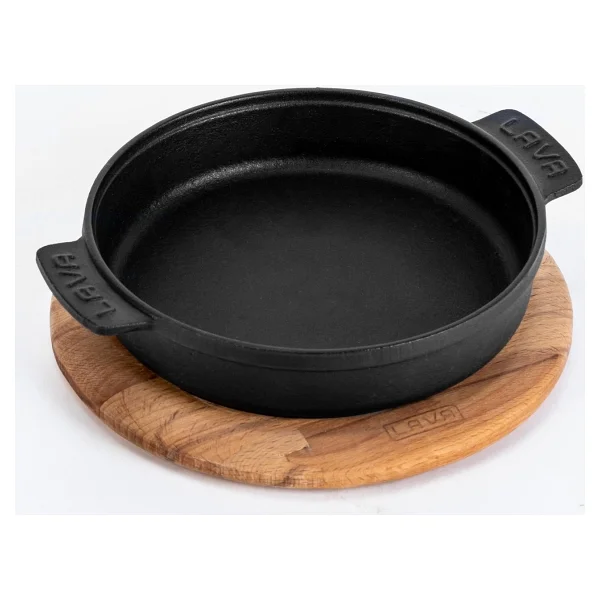 Lava Ahşap Altlıklı 14 cm Döküm Güveç Kabı - Görsel 6