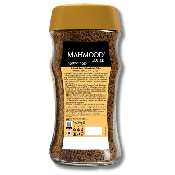 Mahmood Coffee Gold Granül Kahve 200 gr Cam Kavanoz - Görsel 2