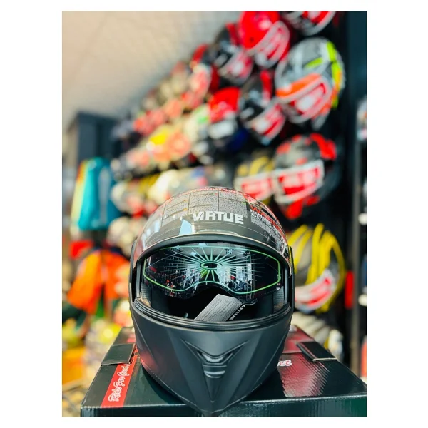Üniversal Vırtue Çene Açılır Güneş Vizörlü Motosiklet Kaskı (Mat Siyah) - Görsel 6