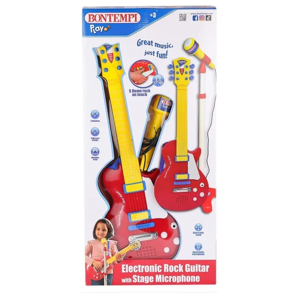 Bontempi Ayaklı Mikrofon Elektronik Gitar Seti 24-5832 - Görsel 6