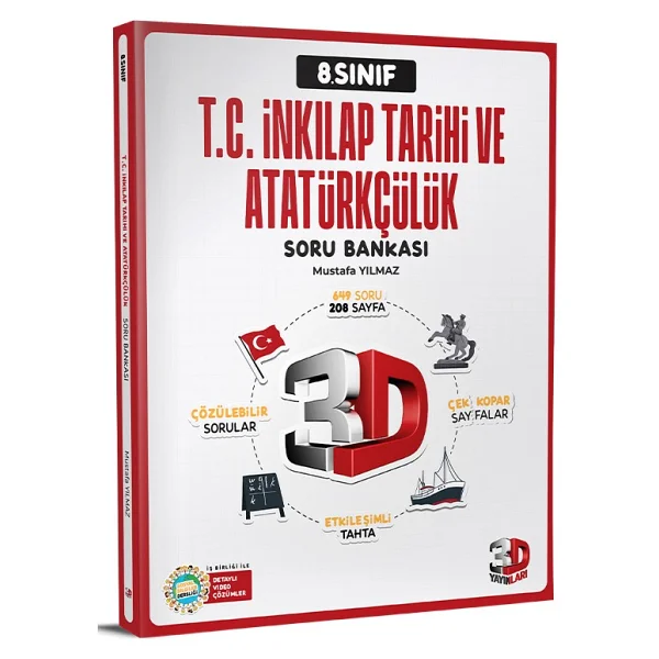 3D Yayınları 8. Sınıf Lgs İnkılap Tarihi ve Atatürkçülük Soru Bankası - Görsel 6