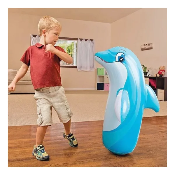 intex Şişme Boks Oyunu - Punch Bop Game - Hacıyatmaz Oyun - Şişme Deniz Oyuncağı - Box Vuruş Oyunu - Dinozor - 94 x 61 cm - Renkli - Görsel 6