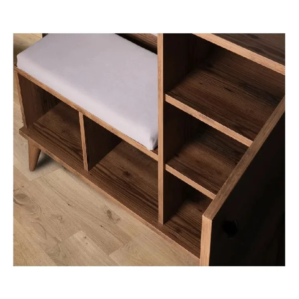 Puflu Ayakkabılık - Ahşap - Görsel 3