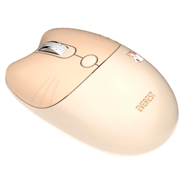 Everest Catty Mini KM-6285 Bej TKL Kablosuz Klavye Mouse Seti - Görsel 5
