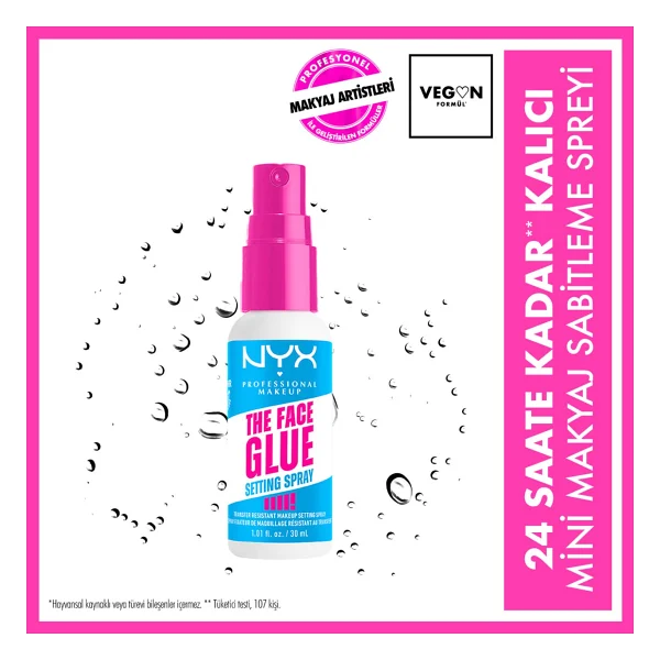 NYX Professional Makeup Face Glue 60 ml Makyaj Sabitleyici Sprey - Görsel 6
