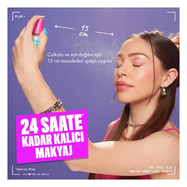NYX Professional Makeup Face Glue 60 ml Makyaj Sabitleyici Sprey - Görsel 3
