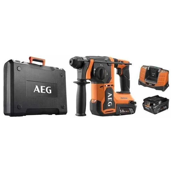 Aeg Bbh 18Bl2-502C 18 V 5 Ah Çift Akülü Kömürsüz Kırıcı Delici - Görsel 2