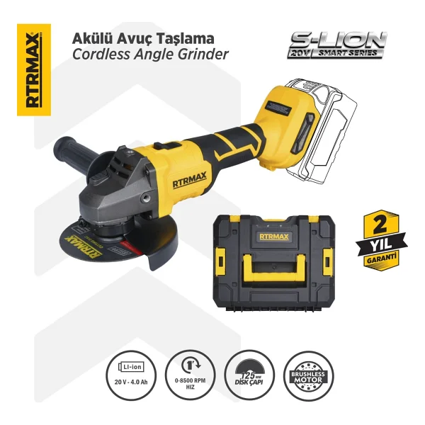 Rtrmax RTS5050B 125 mm Aküsüz Avuç Taşlama Makinesi - Görsel 7