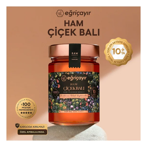 Eğriçayır Ham Çiçek Balı TA10+ 850G (Doğal, Hakiki) - 850 gr - Görsel 6
