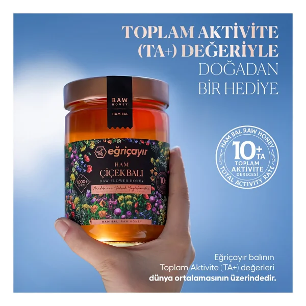 Eğriçayır Ham Çiçek Balı TA10+ 850G (Doğal, Hakiki) - 850 gr - Görsel 3