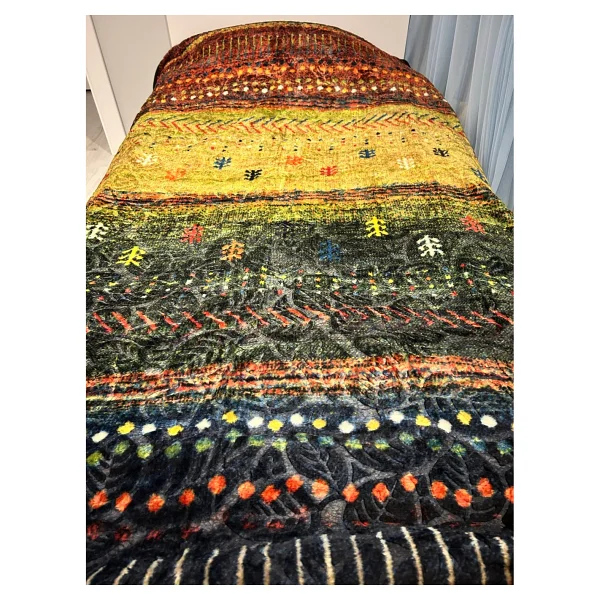 Aksu Vizon Battaniye Tek Kişilik - 155 x 215 cm - Zeytin Yeşili - Görsel 3