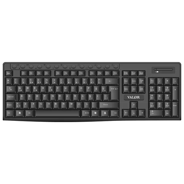 Valor KY-100 Kablosuz 104 Tuşlu Ofis Klavyesi - Görsel 2