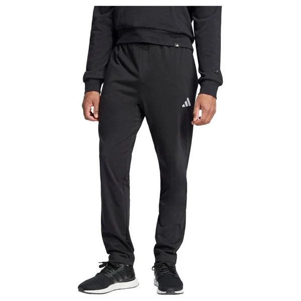 Adidas Essentials Small Logo Single Jersey JF1105 Siyah Erkek Eşofman Altı - Görsel 6