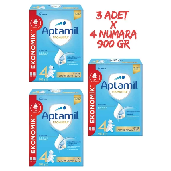 Aptamil 4 Çocuk Devam Sütü 900 gr 3 Adet - Görsel 2