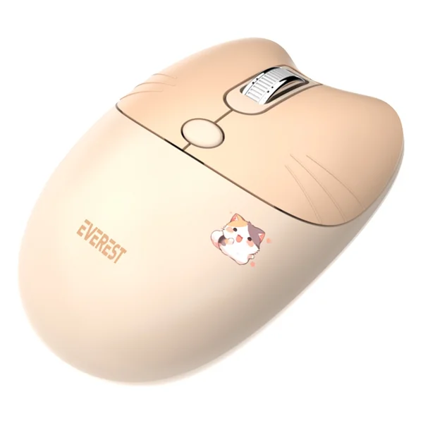 Everest Catty Mini KM-6285 Bej TKL Kablosuz Klavye Mouse Seti - Görsel 6
