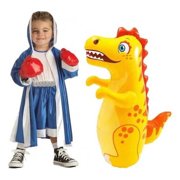 intex Şişme Boks Oyunu - Punch Bop Game - Hacıyatmaz Oyun - Şişme Deniz Oyuncağı - Box Vuruş Oyunu - Dinozor - 94 x 61 cm - Renkli - Görsel 4