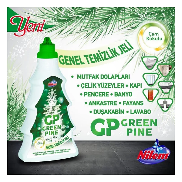 Nilem Green Pine Çok Amaçlı Temizlik Jeli 750 ml - Görsel 3