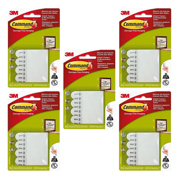 3M Command 17202 Küçük Boy Cırt Cırt Bant 5 Adet - Görsel 5