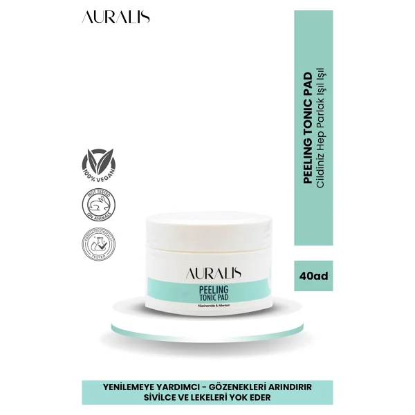 Auralis Peeling Tonik Pad Gözenek Sıkılaştırıcı ve Arındırıcı 40 Adet - Görsel 7