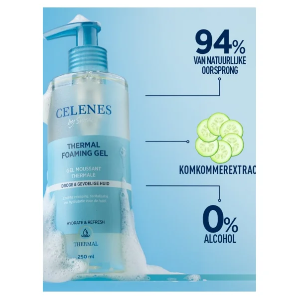 Celenes Thermal Kuru ve Hassas Ciltler 250 ml Yüz Temizleme Jeli - Görsel 8
