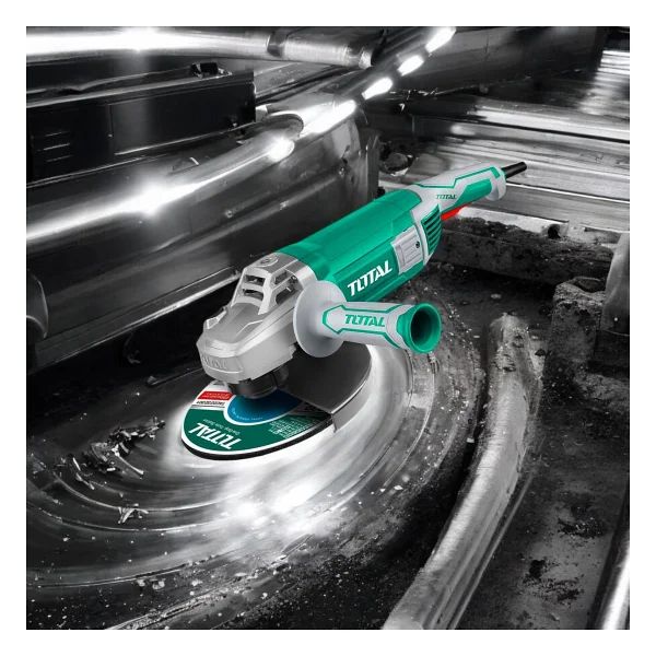 Total Elektrikli Büyük Avuç Taşlama Spiral Makinesi 2400 W 6400 Rpm Kömürlü M14 Mil 230 Mm Disk Çapı - Görsel 5