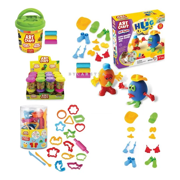 Art Craft Insan Figürü Seti Oyun Hamuru 150 gr +17 Parça Hamur Kalıbı +5 Renk Oyun Hamuru 100 gr - Görsel 6