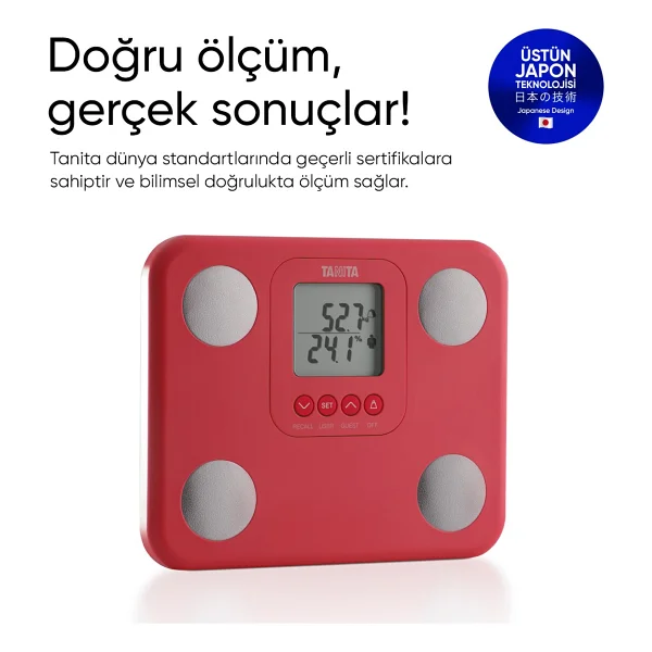 Tanita BC 730 Cam Dijital Pembe Vücut Analiz Baskülü - Görsel 7
