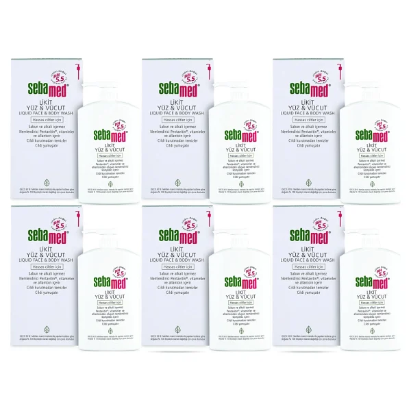 Sebamed Likit 1000 ml 6 Adet Yüz ve Vücut Temizleme Jeli - Görsel 6