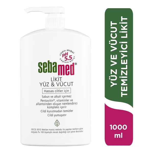 Sebamed Likit 1000 ml 6 Adet Yüz ve Vücut Temizleme Jeli - Görsel 3