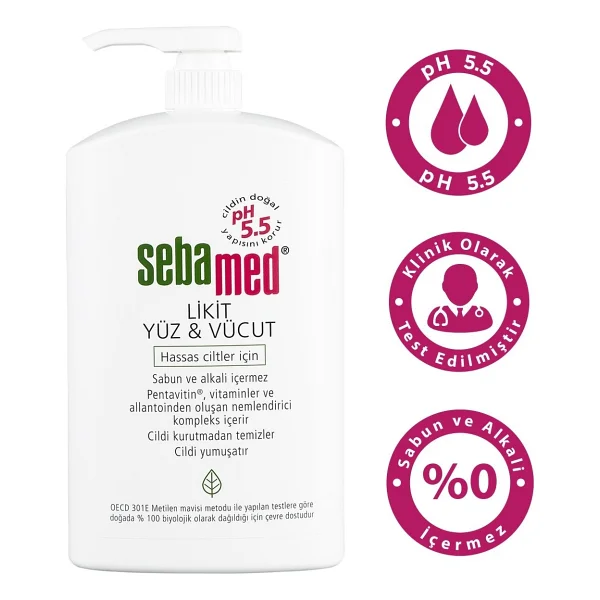 Sebamed Likit 1000 ml 6 Adet Yüz ve Vücut Temizleme Jeli - Görsel 4